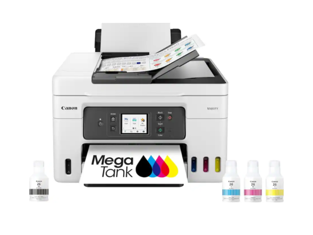 Canon - Refurbished Excellent - MAXIFY MegaTank GX4020 Wireless All-In-One Inkjet Printer - White