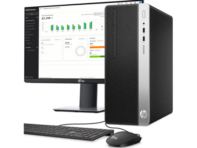 HP - Refurbished Excellent - ProDesk 600 G5 Desktop Tower Bundle - Black